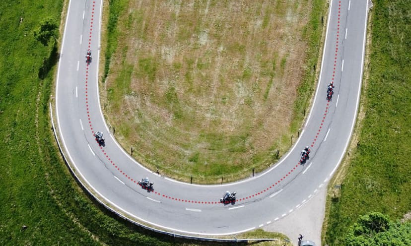 radlinie haarnadelkurve