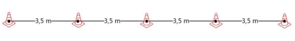 Motorrad Manöver - Slalom