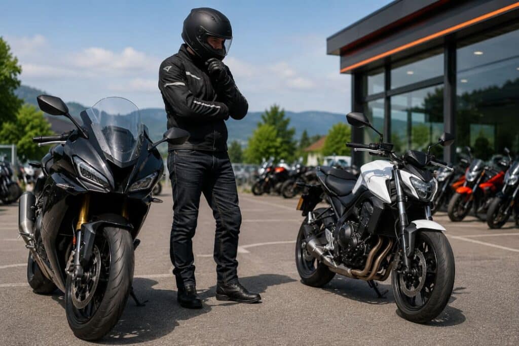 Motorrad kaufen für Anfänger – Fahranfänger vergleicht verschiedene Motorräder vor dem Kauf