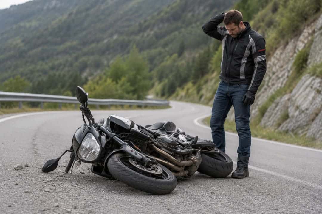 Motorrad umgefallen auf einer Passstrasse – hilfreicher Ratgeber für die richtige Reaktion nach einem Umfaller
